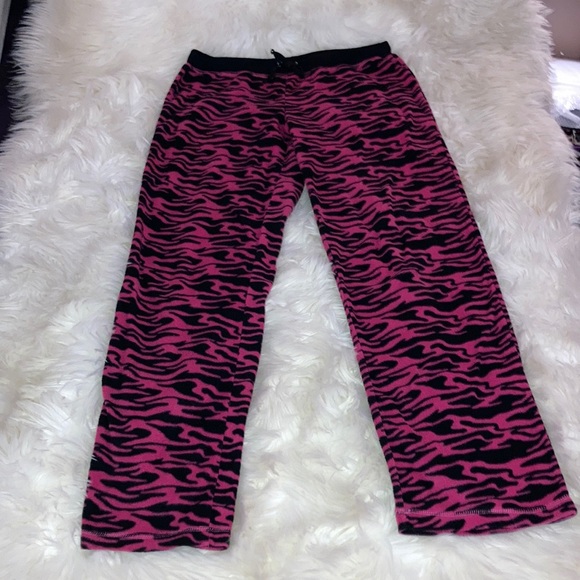 🌼SEVEN Pink Animal Print Flannel Cozy Lounge Pants PJ’s L - Picture 4 of 10